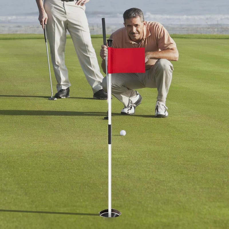 asdmm Golf Flagstick with Ball Retrieval Base - Portable Putting Green Flag Stick for Yard, Practice Green, Club, Driving Range, 3FT Height, 5 Pcs - Image 4